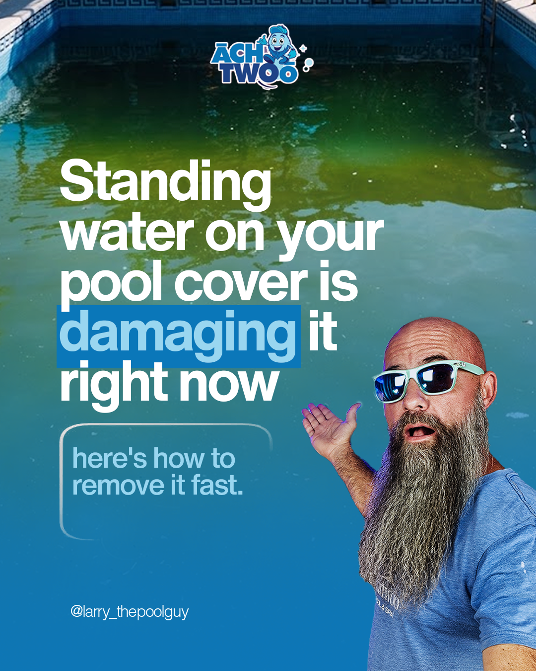 GOT STANDING WATER ON YOUR POOL COVER? HERE'S HOW TO REMOVE IT WITHOUT A PUMP